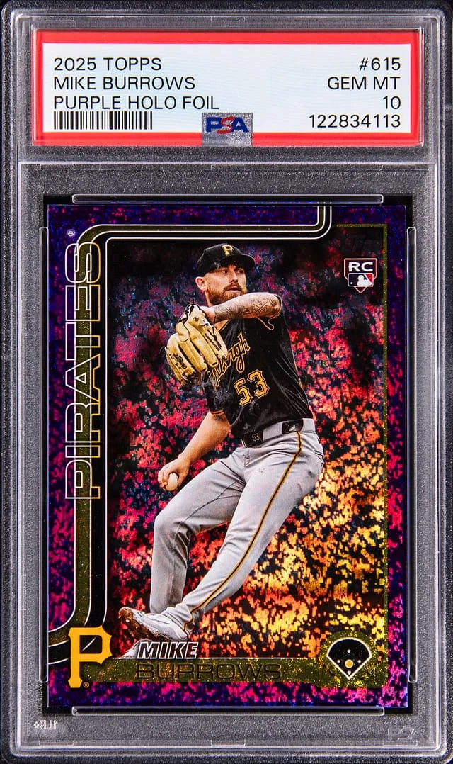 2025 Topps Mike Burrows Purple Holo Foil #615 card image