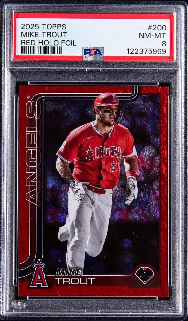 2025 Topps Mike Trout Red Holo Foil #200 card image