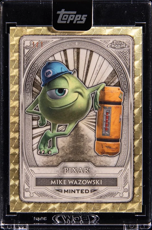 2025 Topps Mike Wazowski - Topps Encased Disney Mint Chrome SuperFractor #58 card image