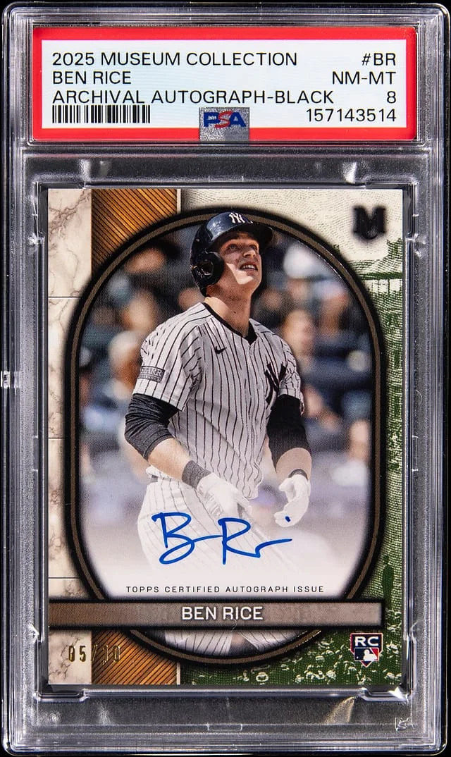 2025 Topps Museum Collection Ben Rice Archival Autograph Black #AA-BR card image
