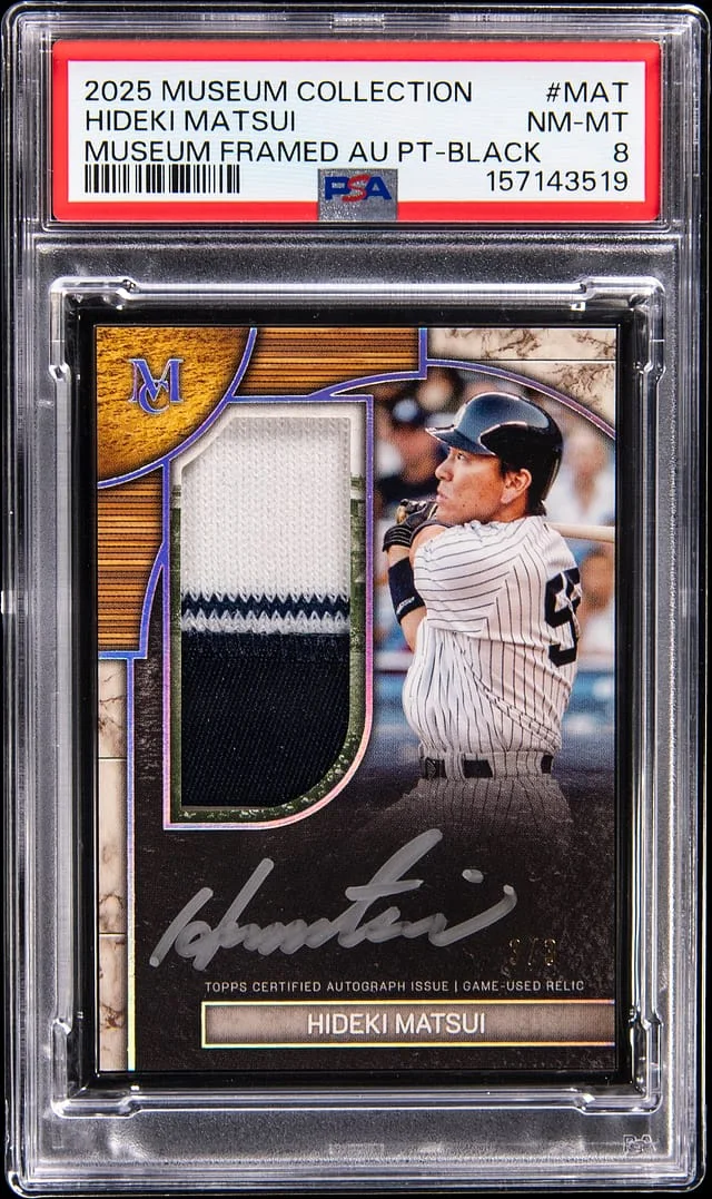2025 Topps Museum Collection Hideki Matsui Museum Framed Autograph Platinum Black #MFAP-MAT card image