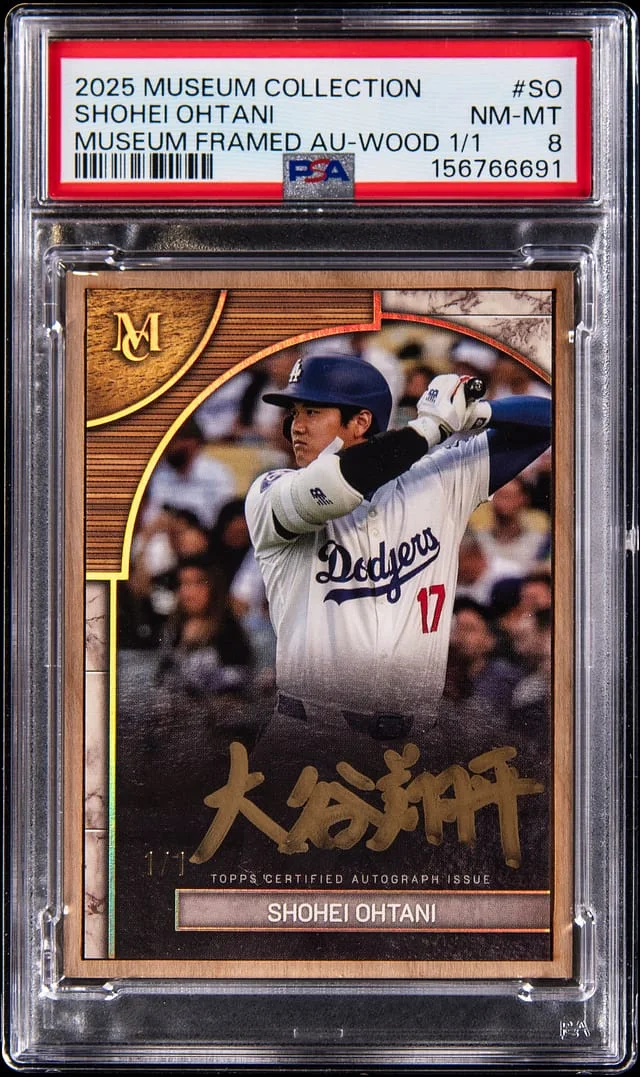 2025 Topps Museum Collection Shohei Ohtani, Museum Framed Autographs Wood #FMA-SO card image