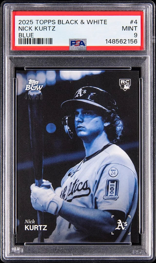2025 Topps Nick Kurtz Black & White Blue #4 card image