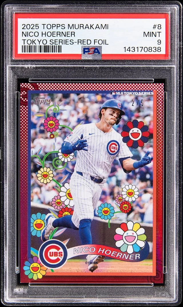 2025 Topps Nico Hoerner Murakami Tokyo Series Red Foil #8 card image