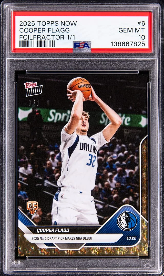 2025 Topps Now Cooper Flagg Foilfractor #6 card image