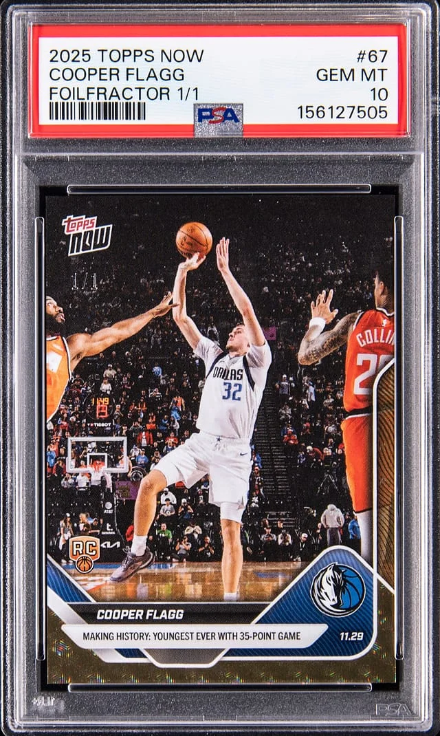 2025 Topps Now Cooper Flagg FoilFractor #67 card image