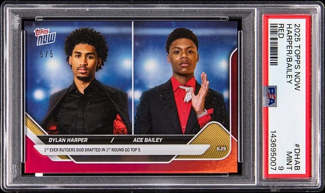 2025 Topps Now Dylan Harper/Ace Bailey Black #DHAB card image
