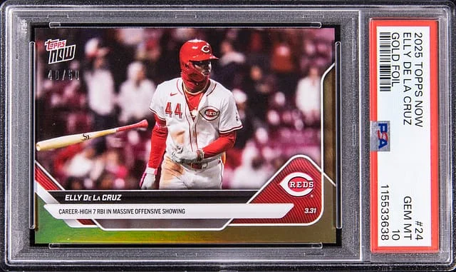 2025 Topps Now Elly De La Cruz Gold Foil #24 card image
