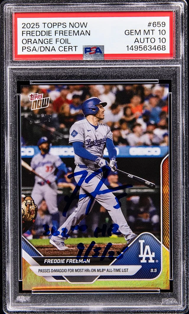 2025 Topps Now Freddie Freeman Orange Foil #659 card image