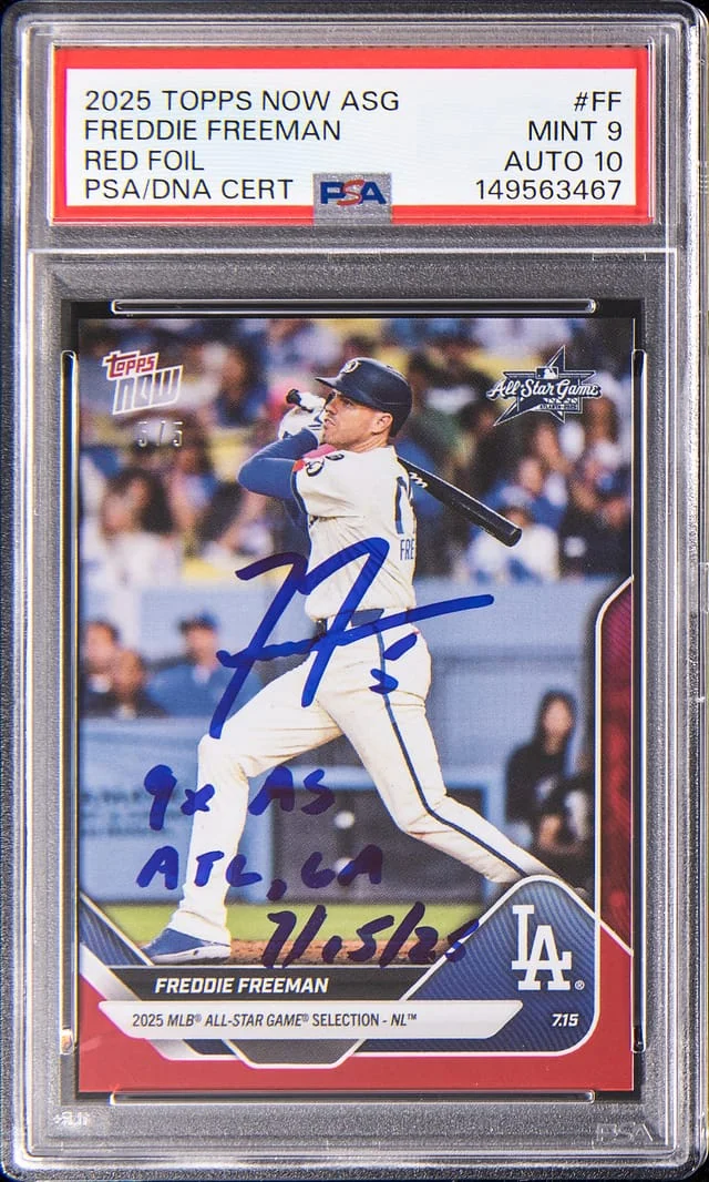 2025 Topps Now Freddie Freeman All-Star Game Red Foil #ASG-FF card image