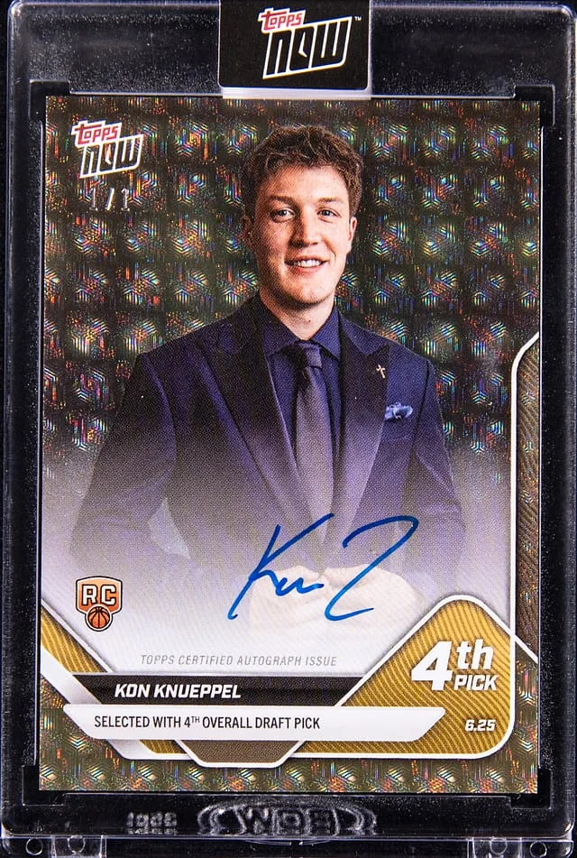 2025 Topps Now Kon Knueppel Autograph FoilFractor #D4D card image