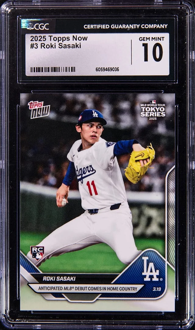 2025 Topps Now Roki Sasaki #3 card image