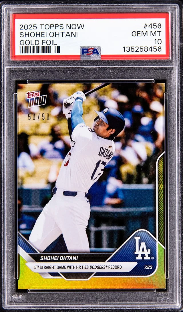 2025 Topps Now Shohei Ohtani Gold Foil #456 card image