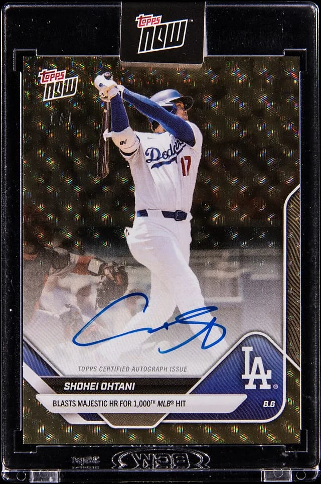 2025 Topps Now Shohei Ohtani Autographs FoilFractor #527A card image