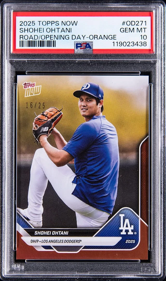 2025 Topps Now Shohei Ohtani Road/Opening Day Orange #OD271 card image