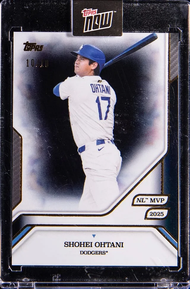 2025 Topps Now Shohei Ohtani - Topps Encased Black Foil #28 card image