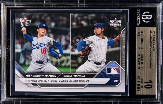 2025 Topps Now Yoshinobu Yamamoto/Shota Imanaga #2 card image