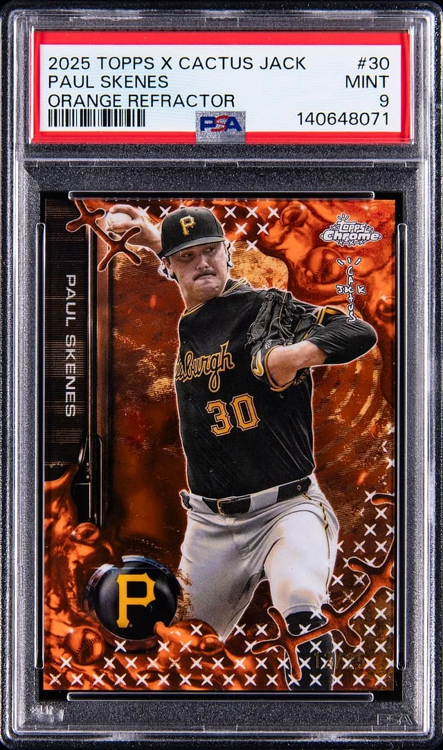 2025 Topps Paul Skenes X Cactus Jack Orange Refractor #30 card image