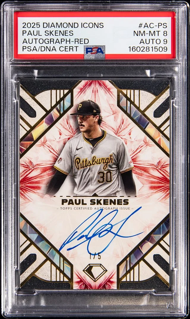 2025 Topps Paul Skenes Diamond Icons Autograph Red #AC-PS card image