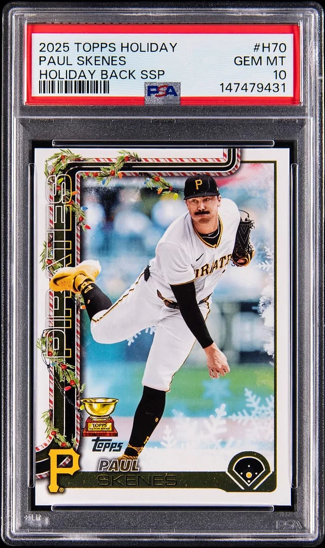 2025 Topps Paul Skenes Holiday Back SP #H70 card image