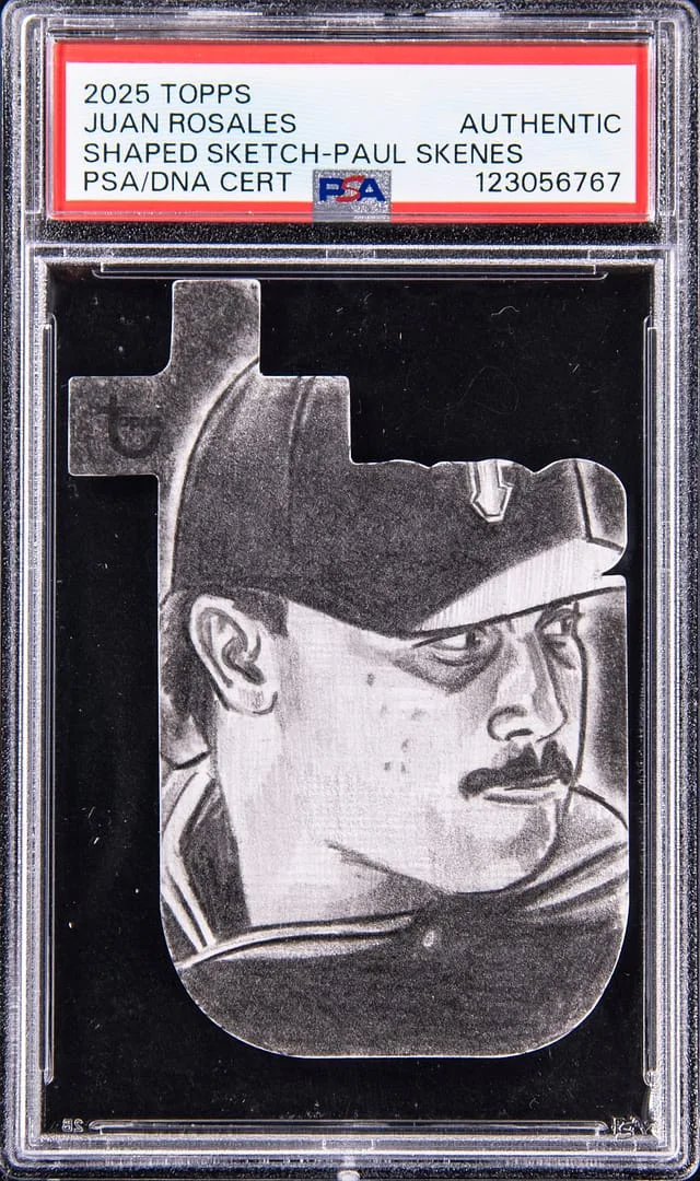 2025 Topps Paul Skenes Shaped Sketch By Juan Rosales #no-number card image