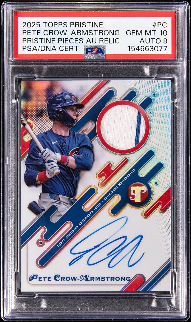 2025 Topps Pete Crow-Armstrong Pristine Pristine Pieces Autograph Relic #PPAR-PC card image