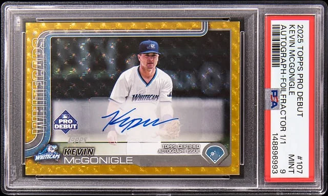 2025 Topps Pro Debut Kevin McGonigle Autograph FoilFractor #107 card image