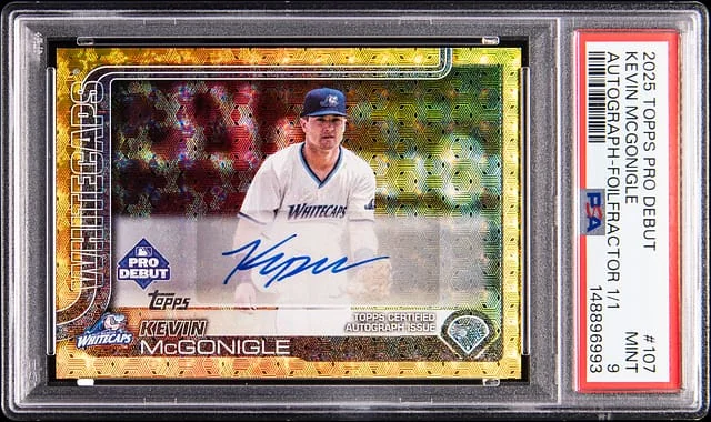 2025 Topps Pro Debut Kevin McGonigle Gold FoilFractor #PD-107 card image