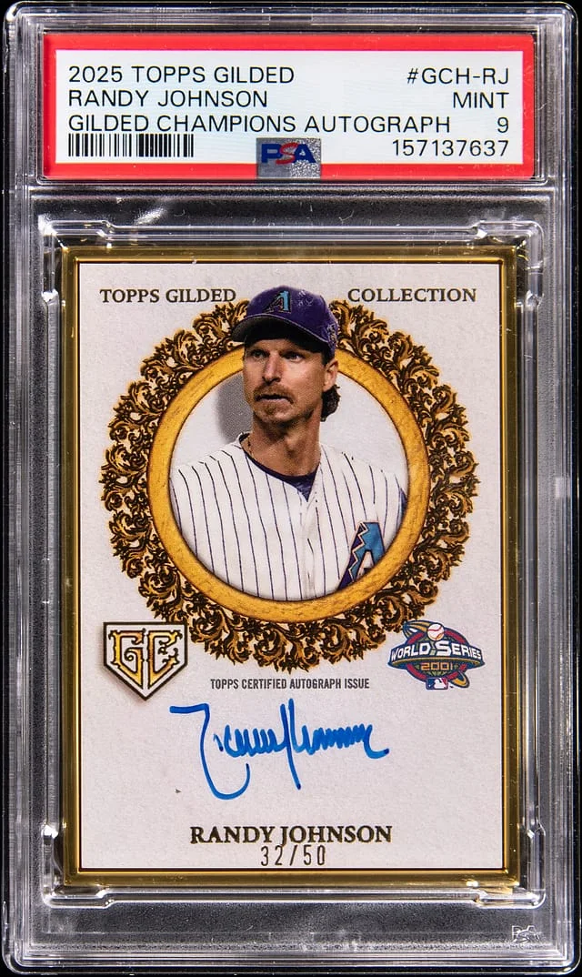 2025 Topps Randy Johnson Gilded Collection Gilded Champions Autograph #GCH-RJ card image