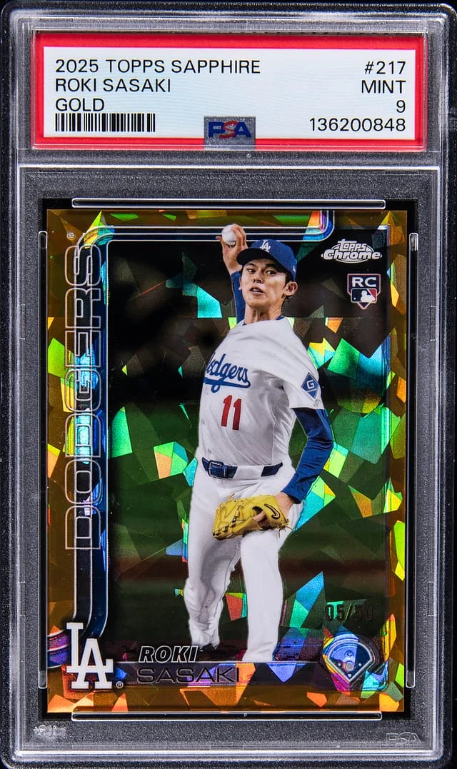 2025 Topps Roki Sasaki Sapphire Gold #217 card image
