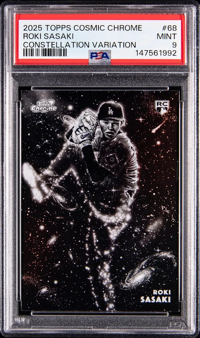 2025 Topps Roki Sasaki Cosmic Chrome Constellation Variation #68 card image