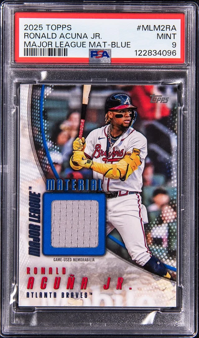 2025 Topps Ronald Acuna Jr. Major League Materials Blue #MLM2-RA card image