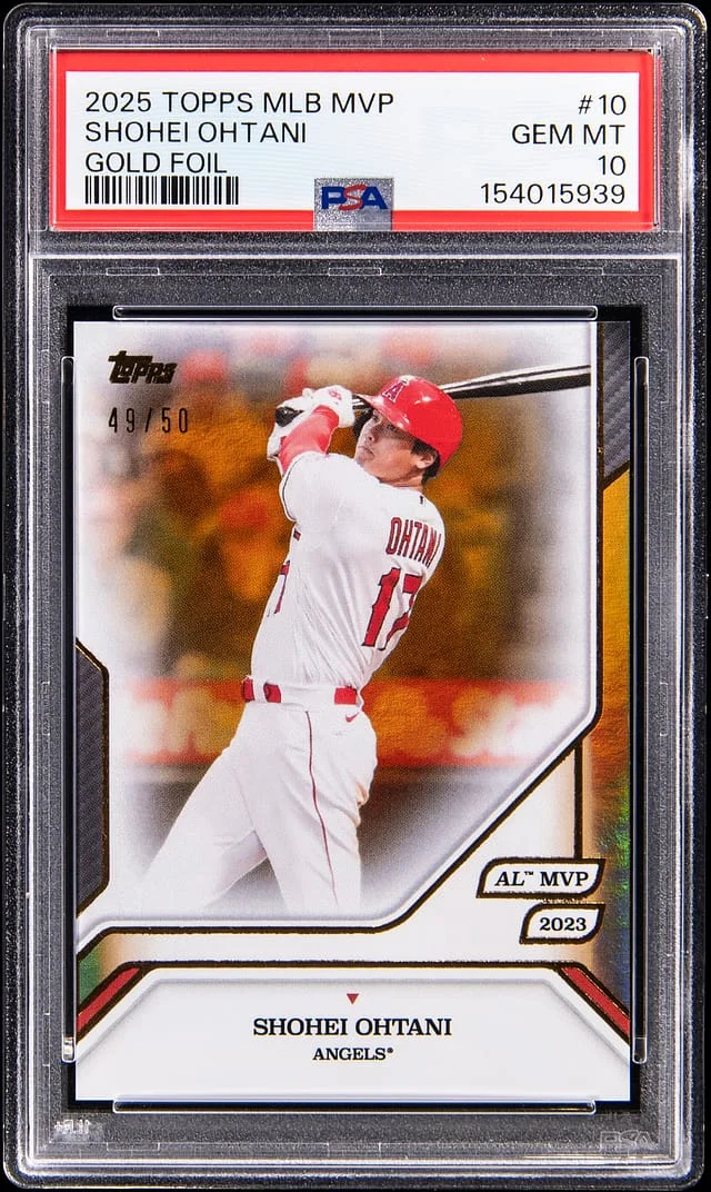 2025 Topps Shohei Ohtani MLB MVP Gold Foil #10 card image