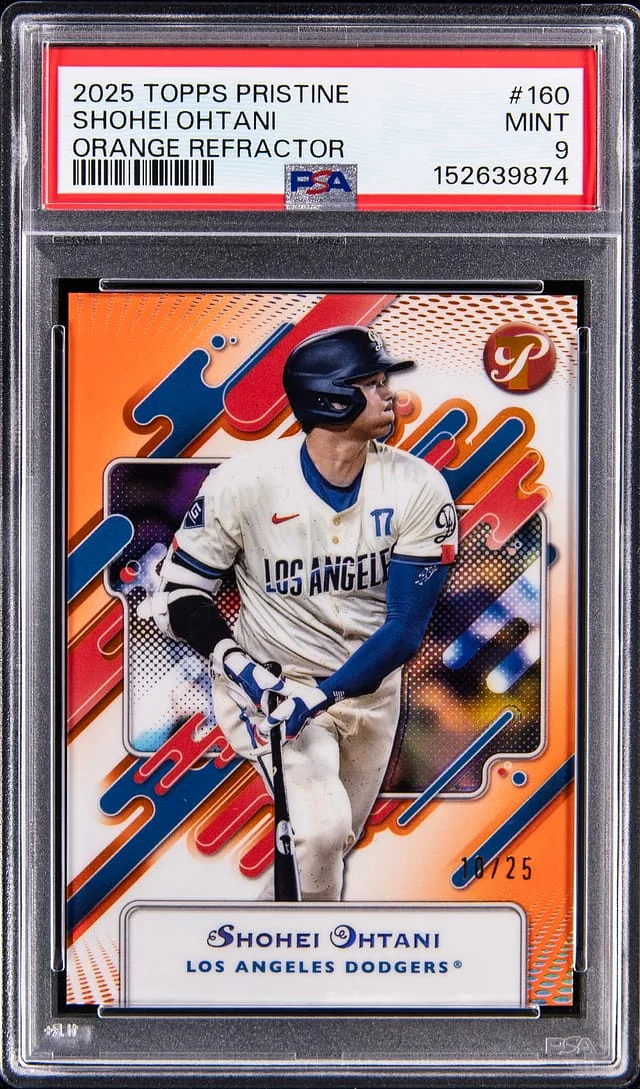 2025 Topps Shohei Ohtani Pristine Orange Refractor #160 card image