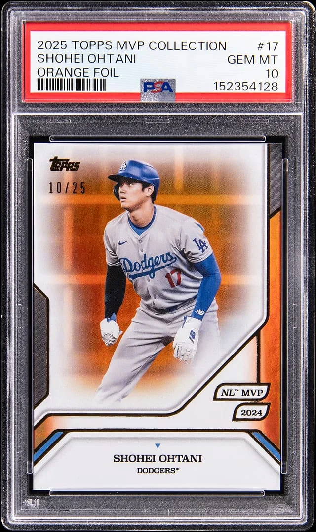 2025 Topps Shohei Ohtani MVP Collection Orange Foil #17 card image