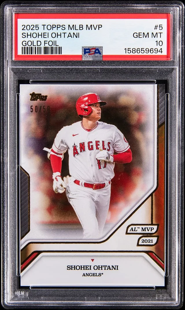 2025 Topps Shohei Ohtani MLB MVP Gold Foil #5 card image
