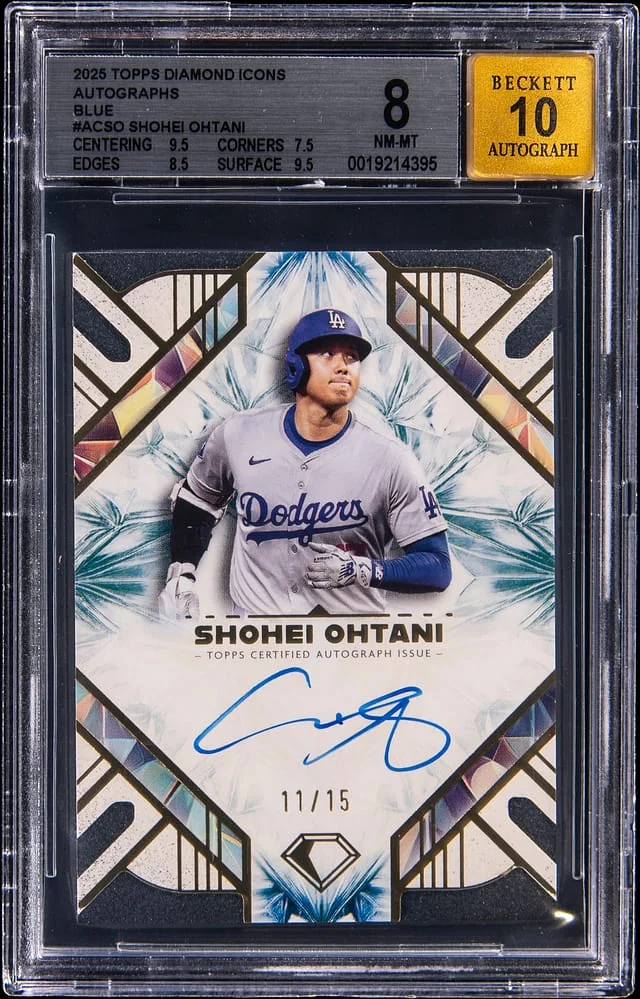 2025 Topps Shohei Ohtani Diamond Icons Autographs Blue #AC-SO card image