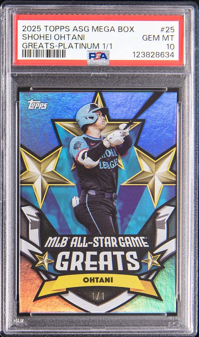 2025 Topps Shohei Ohtani All-Star Game Mega Box All-Star Game Greats Platinum #ASGG-25 card image