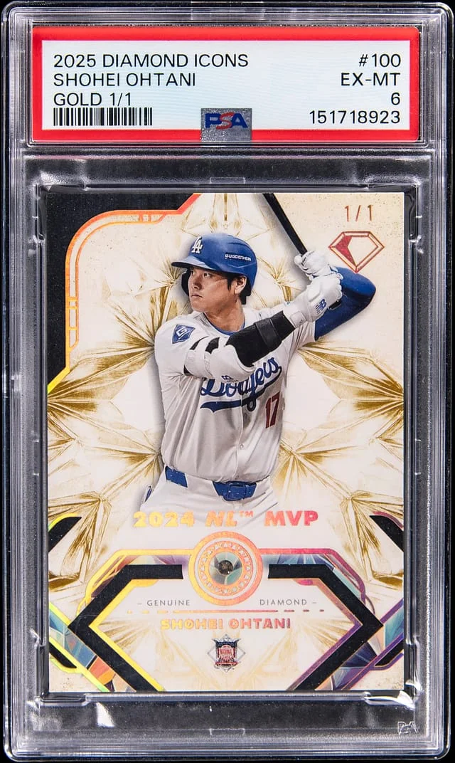 2025 Topps Shohei Ohtani Diamond Diamond Icons Gold #100 card image