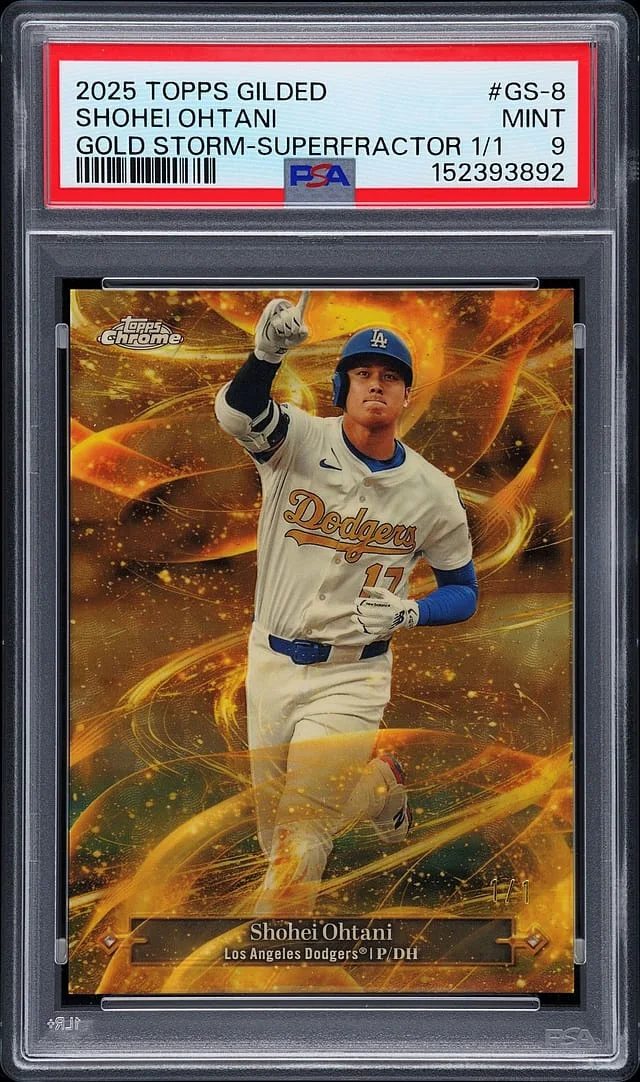 2025 Topps Shohei Ohtani Gilded Gold Storm SuperFractor #GS-8 card image