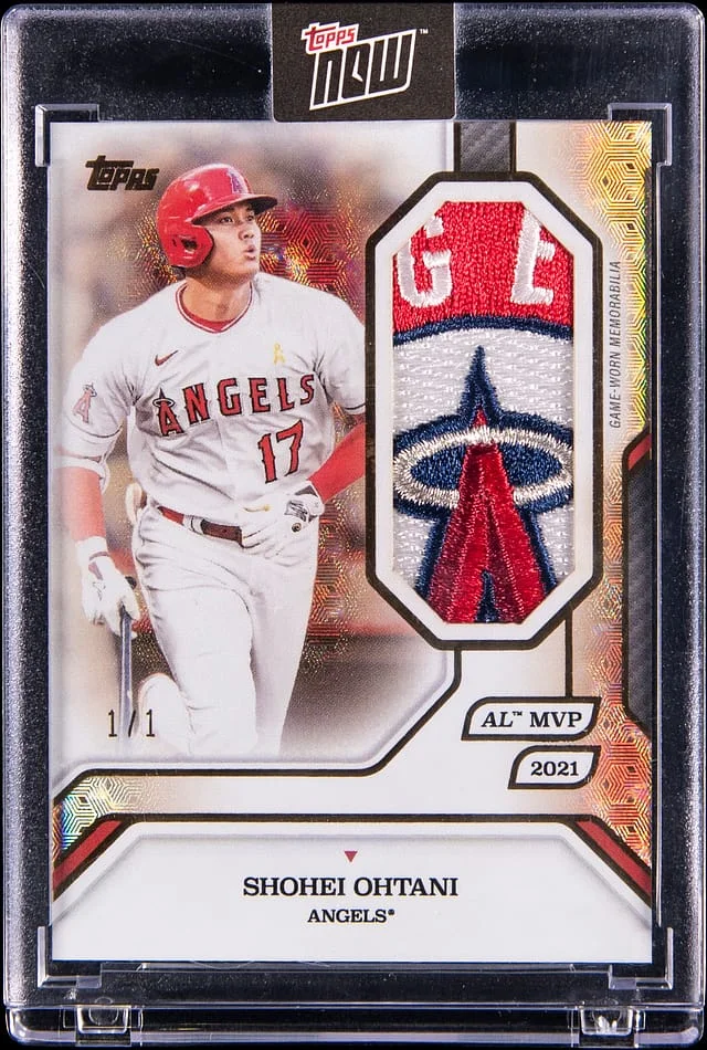 2025 Topps Shohei Ohtani Patch Card - Topps Encased MLB MVP Collection Memorabilia Relics FoilFractor #2-R card image