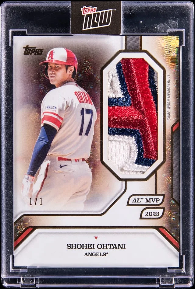 2025 Topps Shohei Ohtani Patch Card - Topps Encased MVP Collection Relic FoilFractor #9-R card image