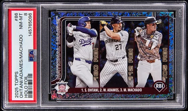 2025 Topps Shohei Ohtani / Willy Adames / Manny Machado Holo Foil #86 card image