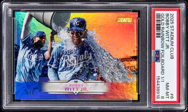 2025 Topps Stadium Club Bobby Witt Jr. Gold Rainbow Foilboard #6 card image