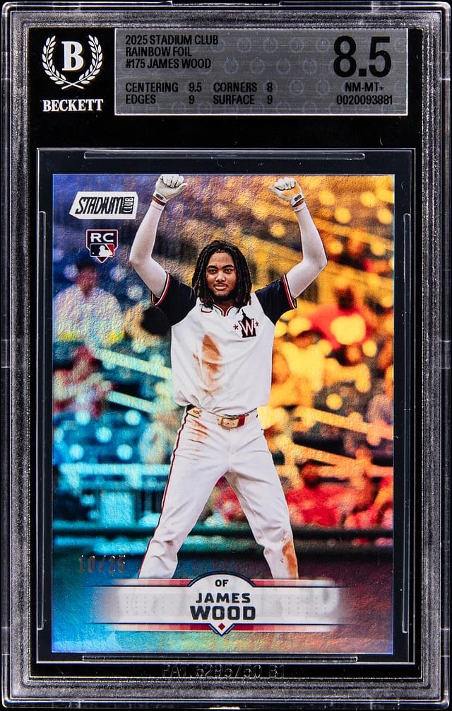 2025 Topps Stadium Club James Wood Rainbow Foil #175 card image