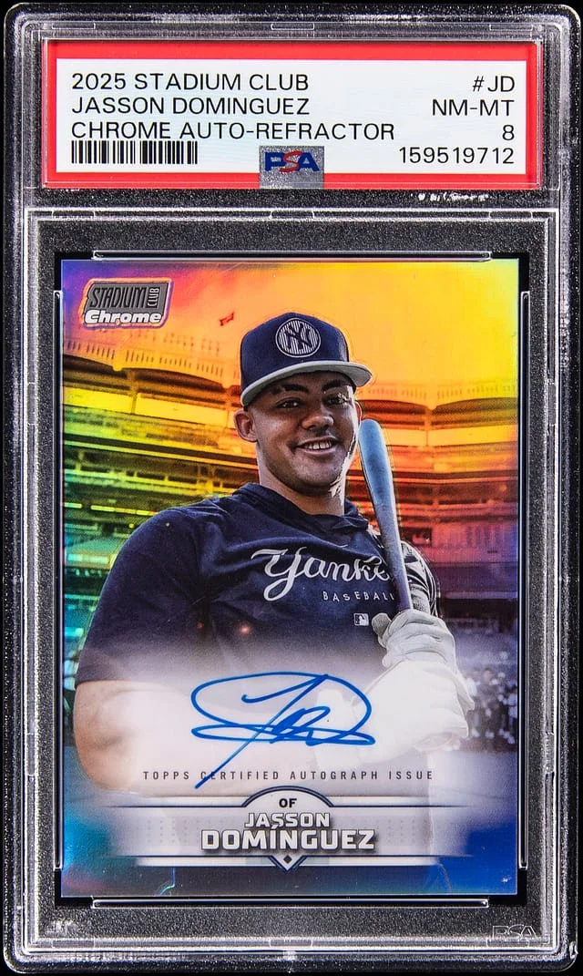 2025 Topps Stadium Club Jasson Dominguez Autograph Refractor #SCCA-JD card image