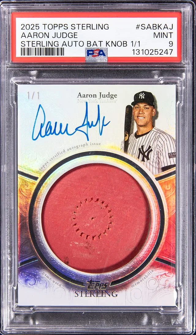 2025 Topps Sterling Aaron Judge Autograph Bat Knobs #SABK-AJ card image