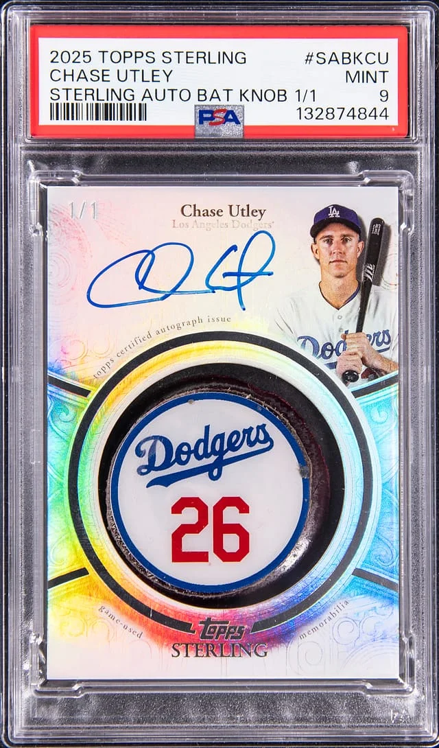 2025 Topps Sterling Chase Utley Sterling Autographed Bat Knob #SABK-CU card image