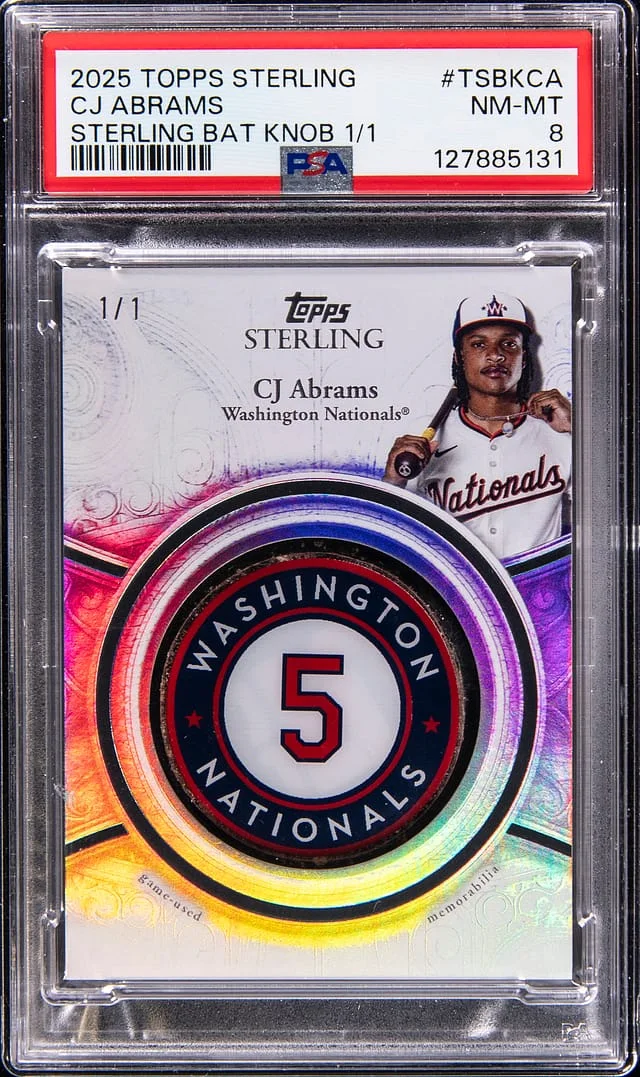 2025 Topps Sterling CJ Abrams Game-Used Bat Knob #TSBK-CA card image
