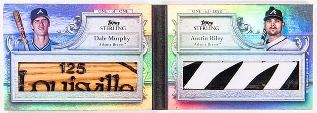 2025 Topps Sterling Dale Murphy/Austin Riley Dual Bat Label Book #TSDBL-MR card image